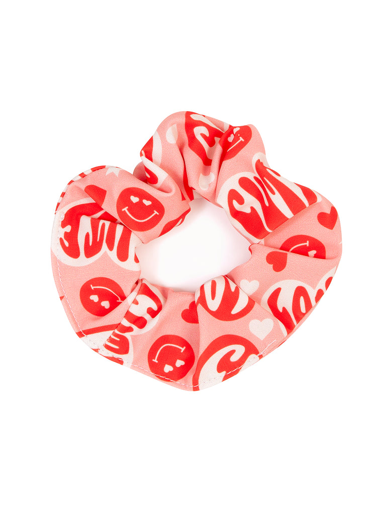 Red Groovy Valentines Scrunchies for Hair