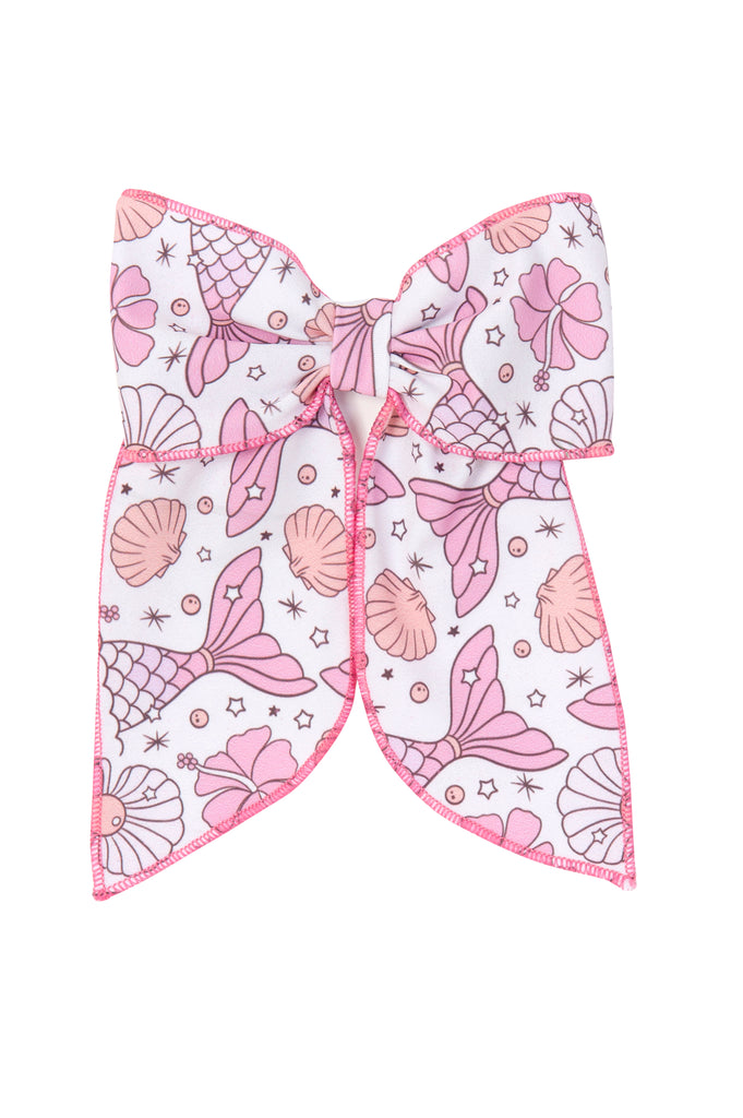 Girl Pink Mermaid Tails Bow for Hair