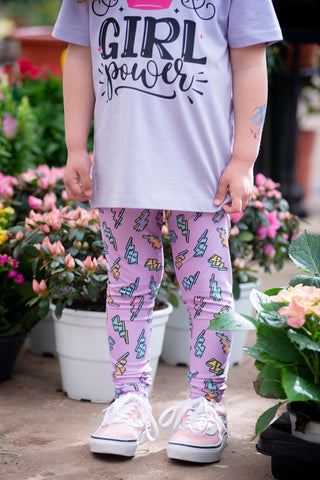Girl Lilac Thunder Crush Legging