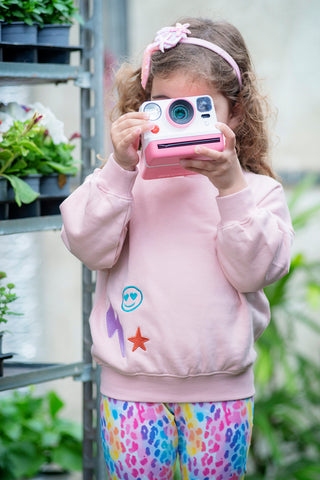 Girl Pink Embroidered Cool Sweatshirt