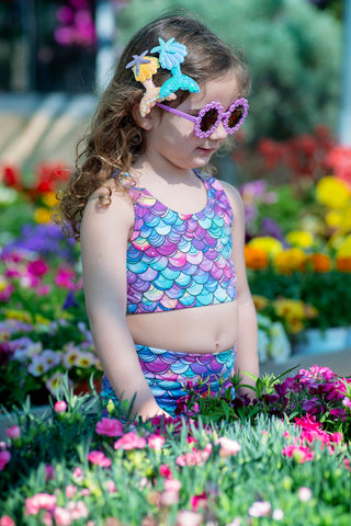Girl Purple Mermaid Vibes Sports Top