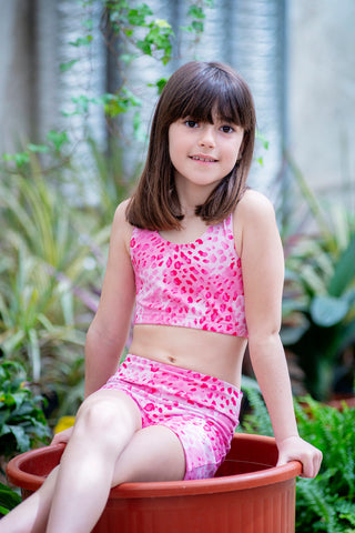 Κορίτσι Black Flower Mist Καλοκαιρινό αθλητικό τοπ