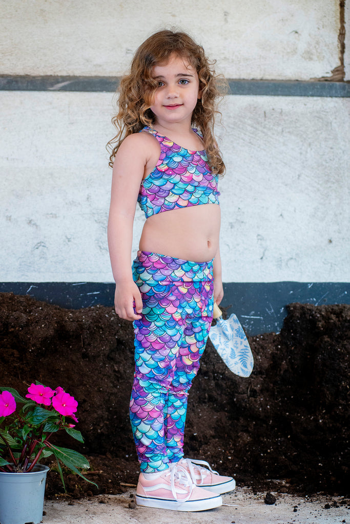 Girl Purple Mermaid Vibes Legging