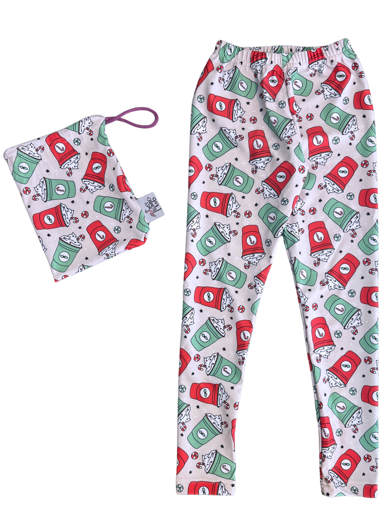 Holiday Merry Frosty leggings for women and girls