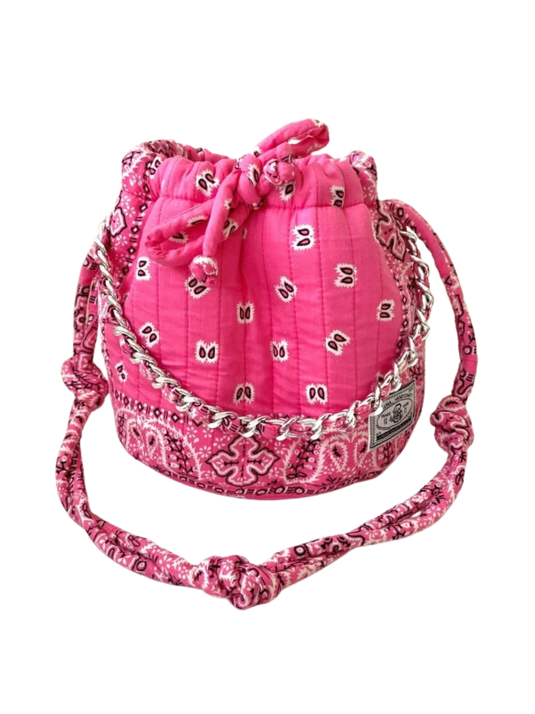 Pink Bandana Bucket Bag