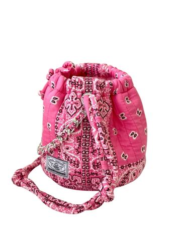 Pink Bandana Bucket Bag
