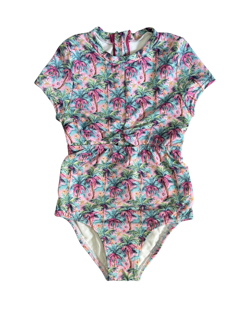Girl Pink Calypso One Piece Swimsuit