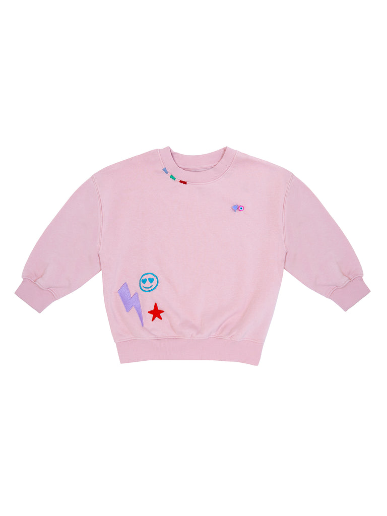 Girl Pink Embroidered Cool Sweatshirt