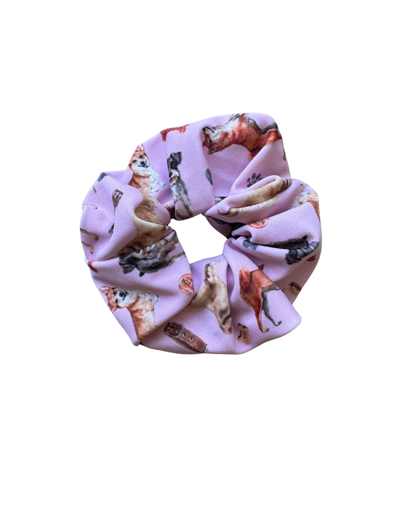 Girl Pink Dog Vibe Scrunchies for Hair