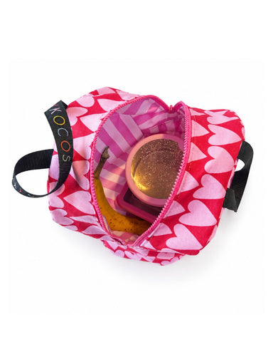 Girl Pink Red Hearts Lunch Bag