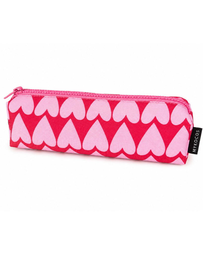 Girl Pink Red Hearts Pencil Case