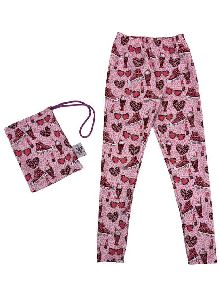 Girl Pink Teens Leopard Fun Legging