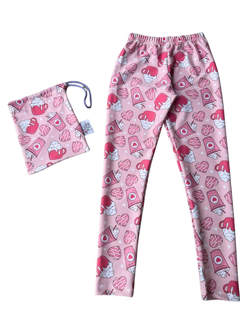 Girl Pink Valentines Frosty Love Legging