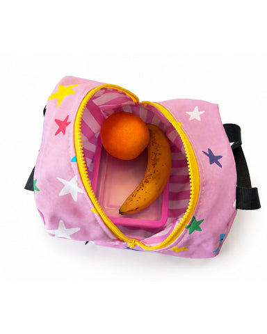 Girl Pink with Stars Lunch Bag