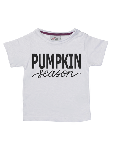 Girl Pumpkin Season T-Shirt – White Short Sleeve