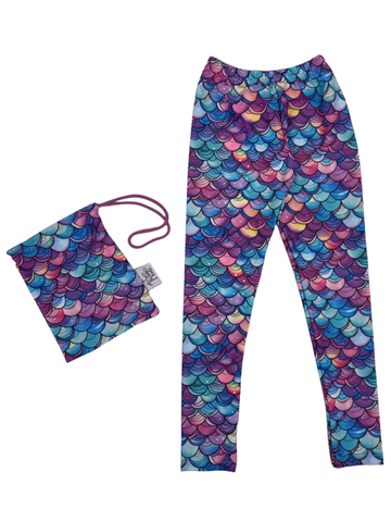 Girl Purple Mermaid Vibes Legging