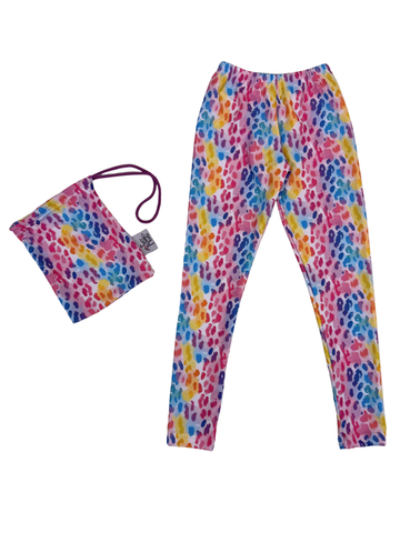 Girl Rainbow Neon Leopard Legging
