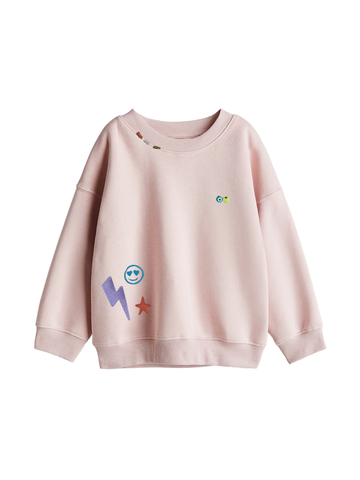 Girl Pink Embroidered Cool Sweatshirt