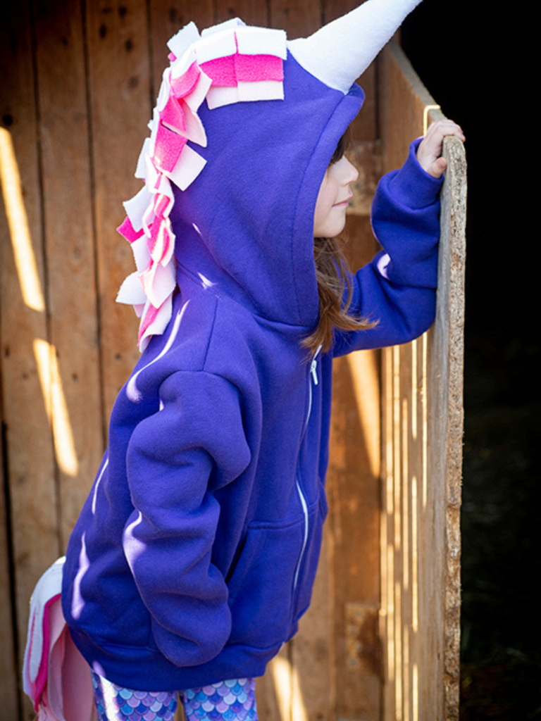 Girl Purple Unicorn Hoodie