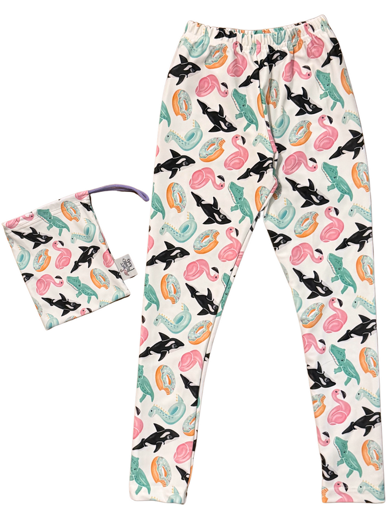 Girl White Sea Animals Legging