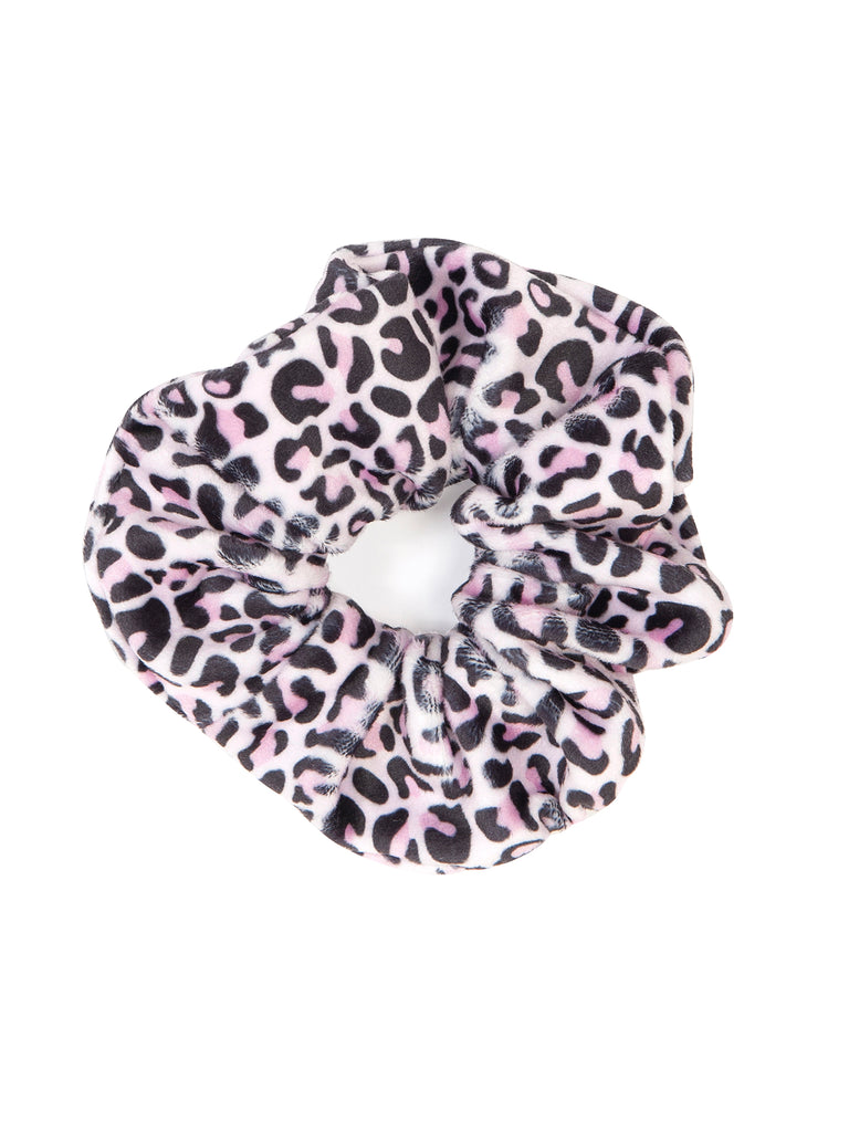 Girl Blush Leopard Velvet Scrunchies For Hair