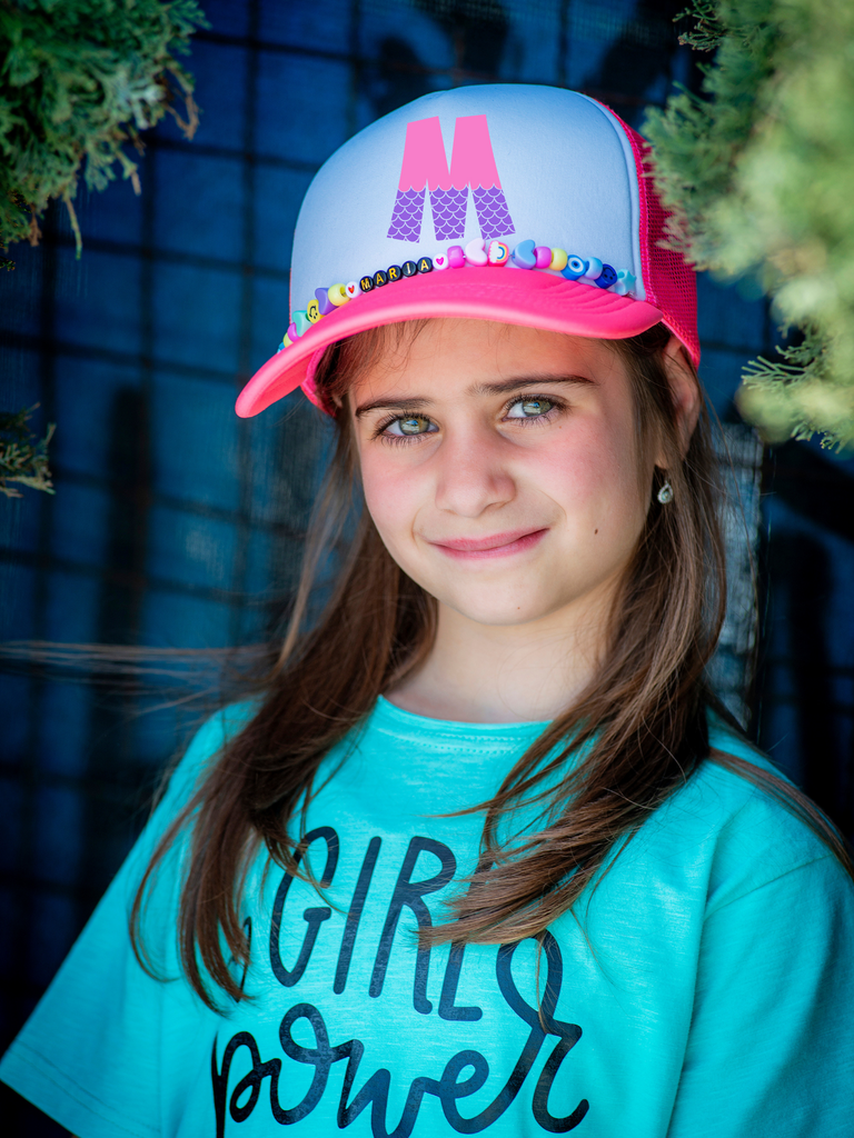 Girl Pink Custom Mermaid Trucker Hat