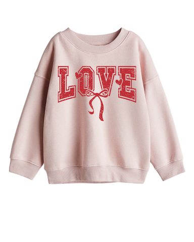 Girl Lilac Valentines Love Sweater