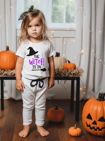 Girl Halloween The Witch is In White Shirt