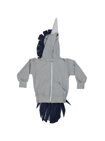 grey unicorn hoodie for boy miss flamingo kids