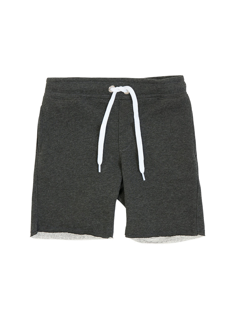 Boy Dark Grey Cotton Fleece Shorts
