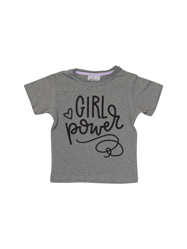 Παιδικό T-shirt Γκρι Girl Power