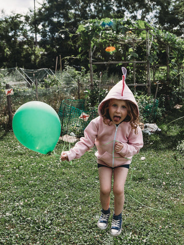 Girl Pink Dinosaur Hoodie