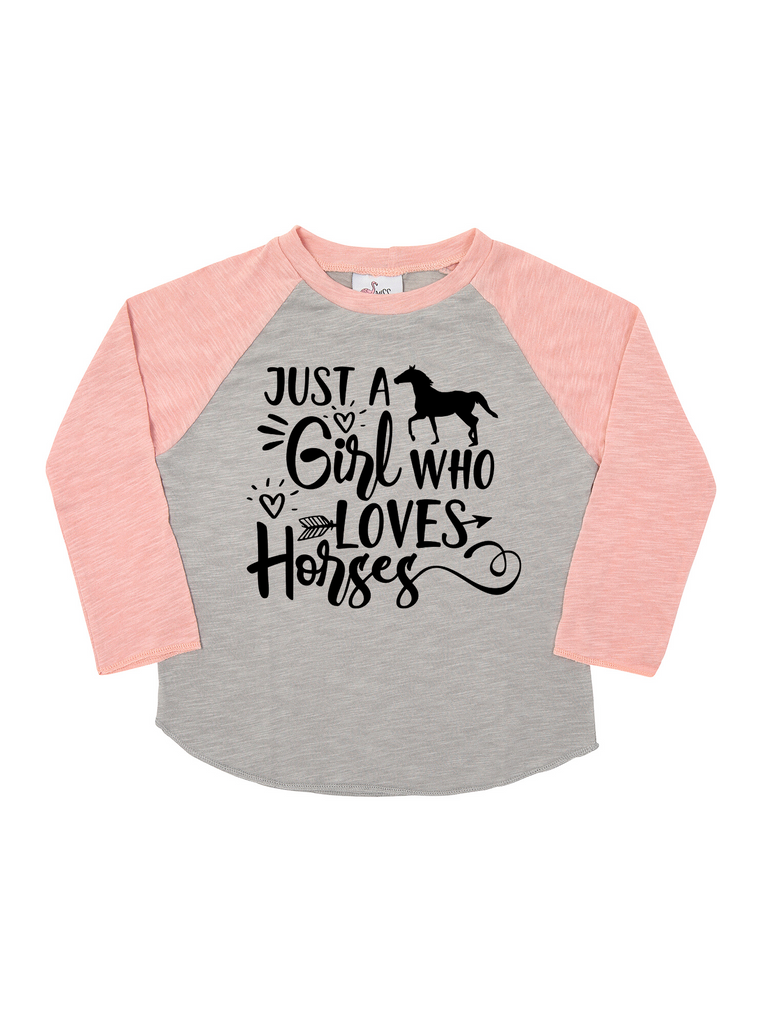Girl Rose Horse Lover Long Sleeve Shirt