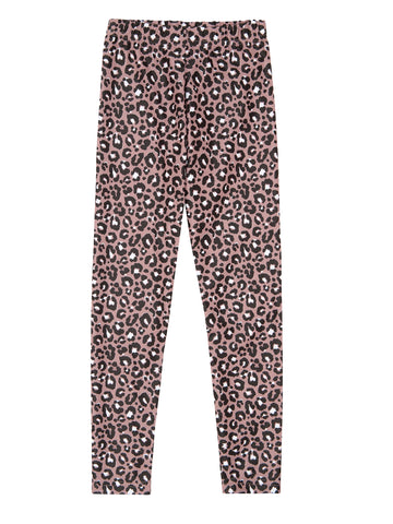 mocha leopard legging for girl miss flamingo kids