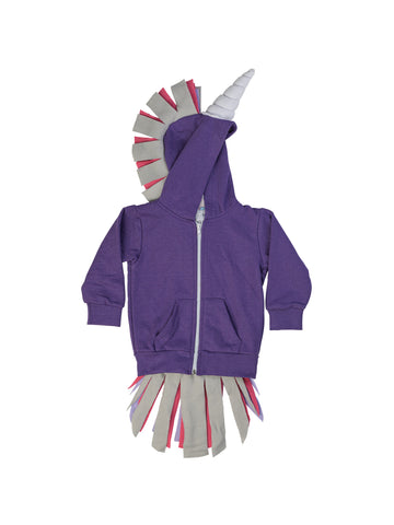 purple unicorn hoodie for girl miss flamingo kids