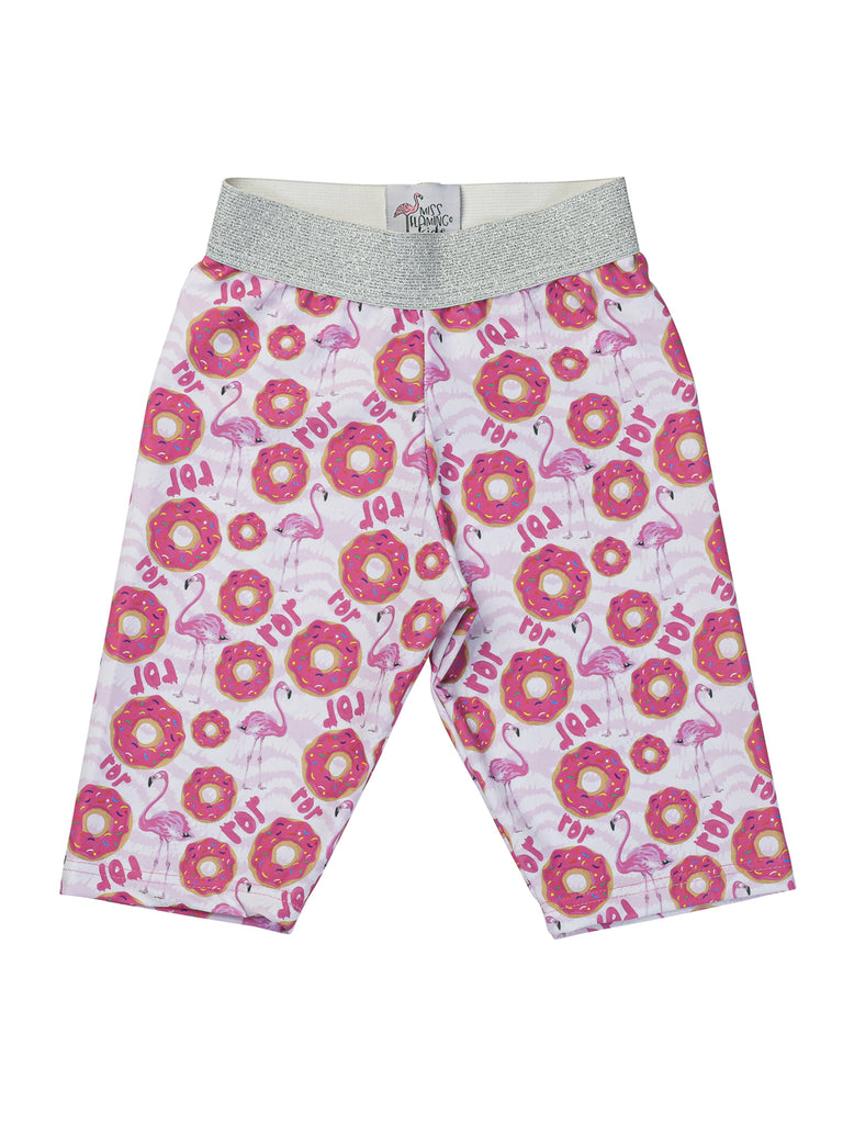 pink flamingo donut biker shorts for girl miss flamingo kids
