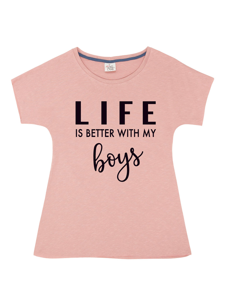 Women Life Is Better Pink Shirt