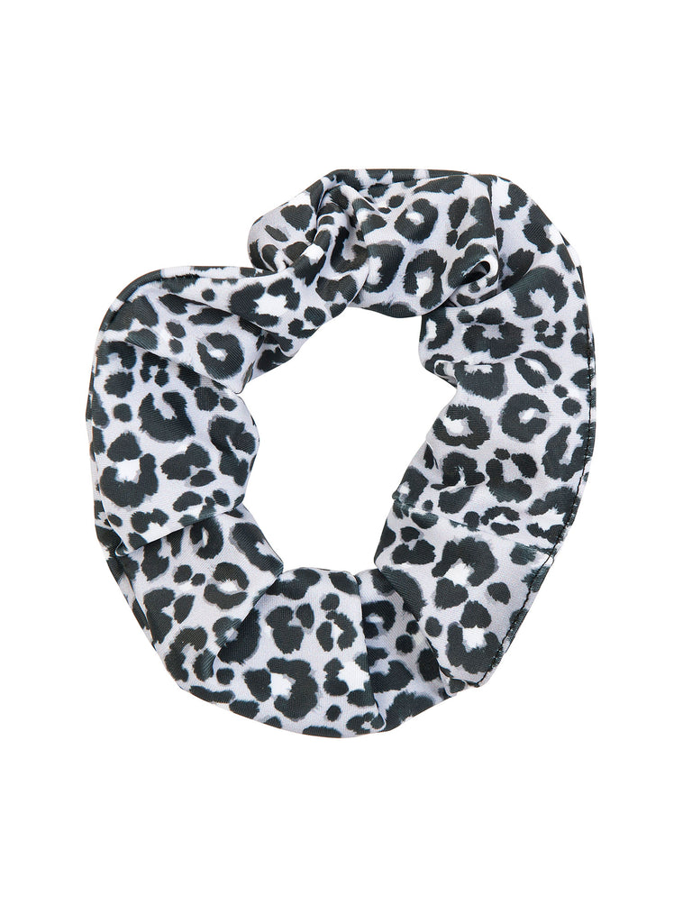 grey leopard girl scrunchies for hair miss flamingo kids