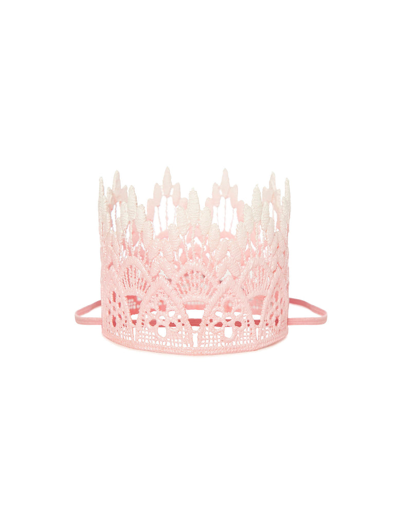 pink ombre lace crown headband for hair miss flamingo kids