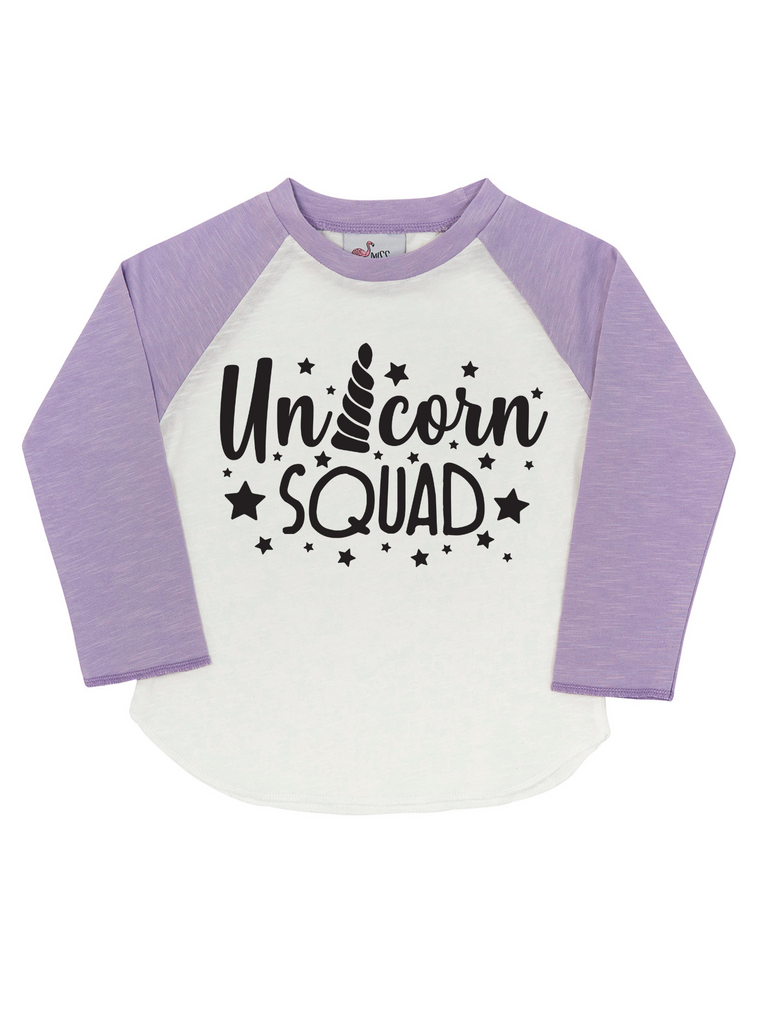 Girl Lilac Unicorn Squad Long Sleeve Shirt