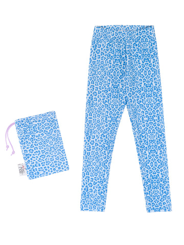 Girl Blue Leopard Legging