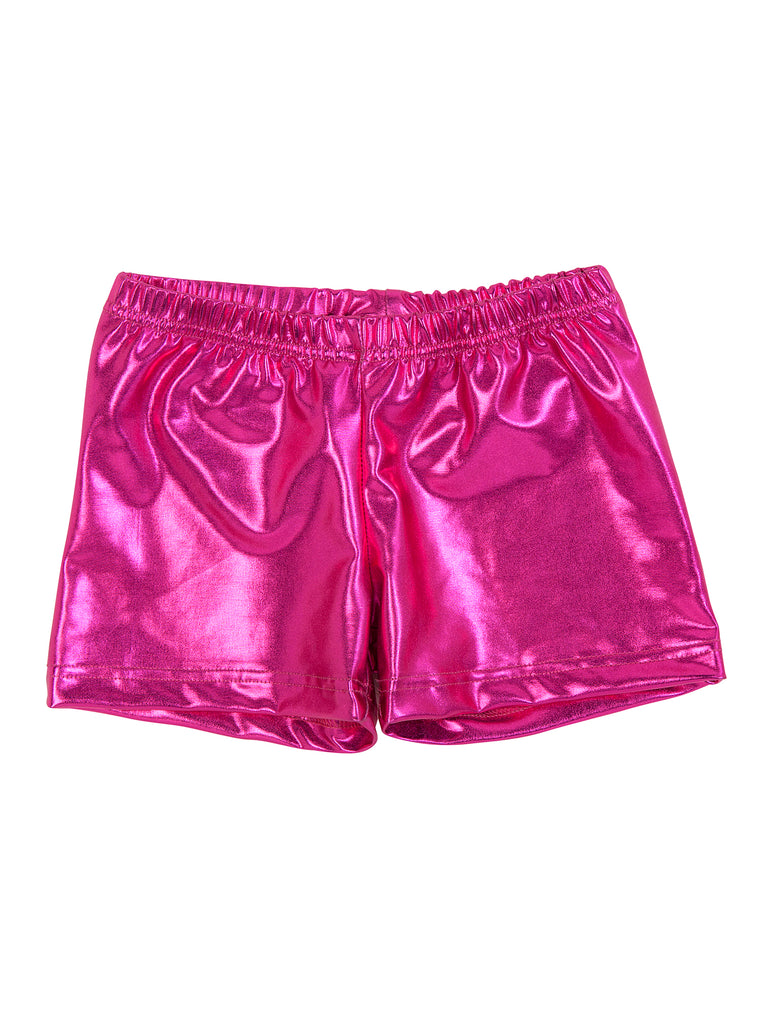 Girl Pink Metallic Shorts
