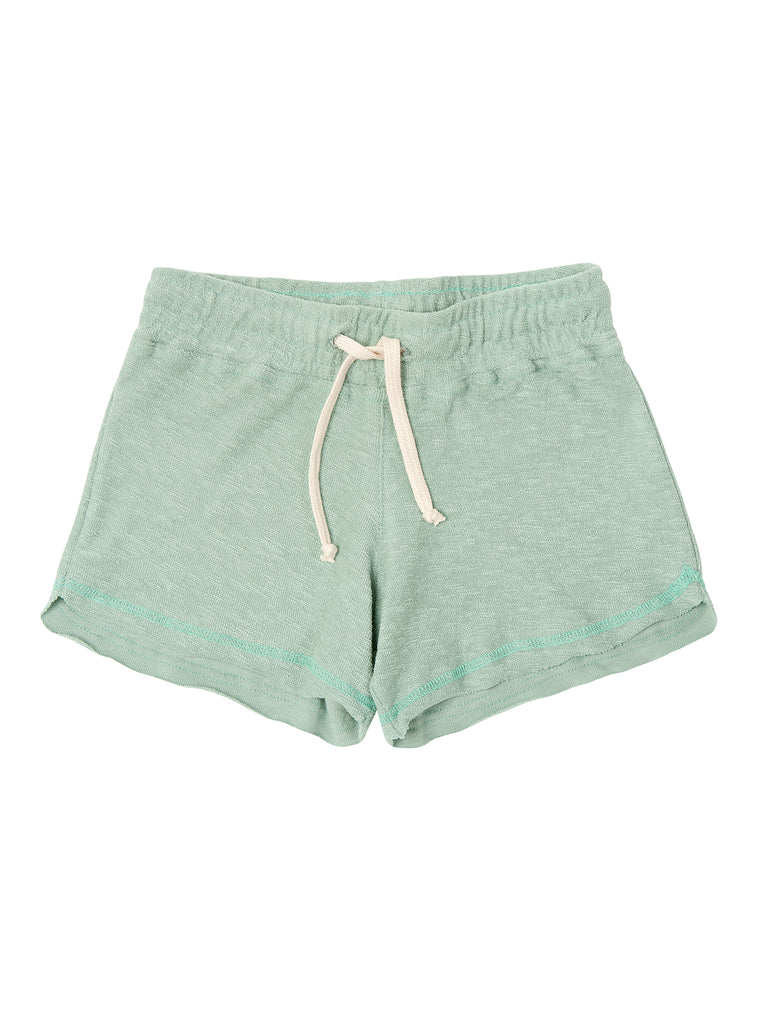 Girl Mint TerryCloth Cotton Shorts