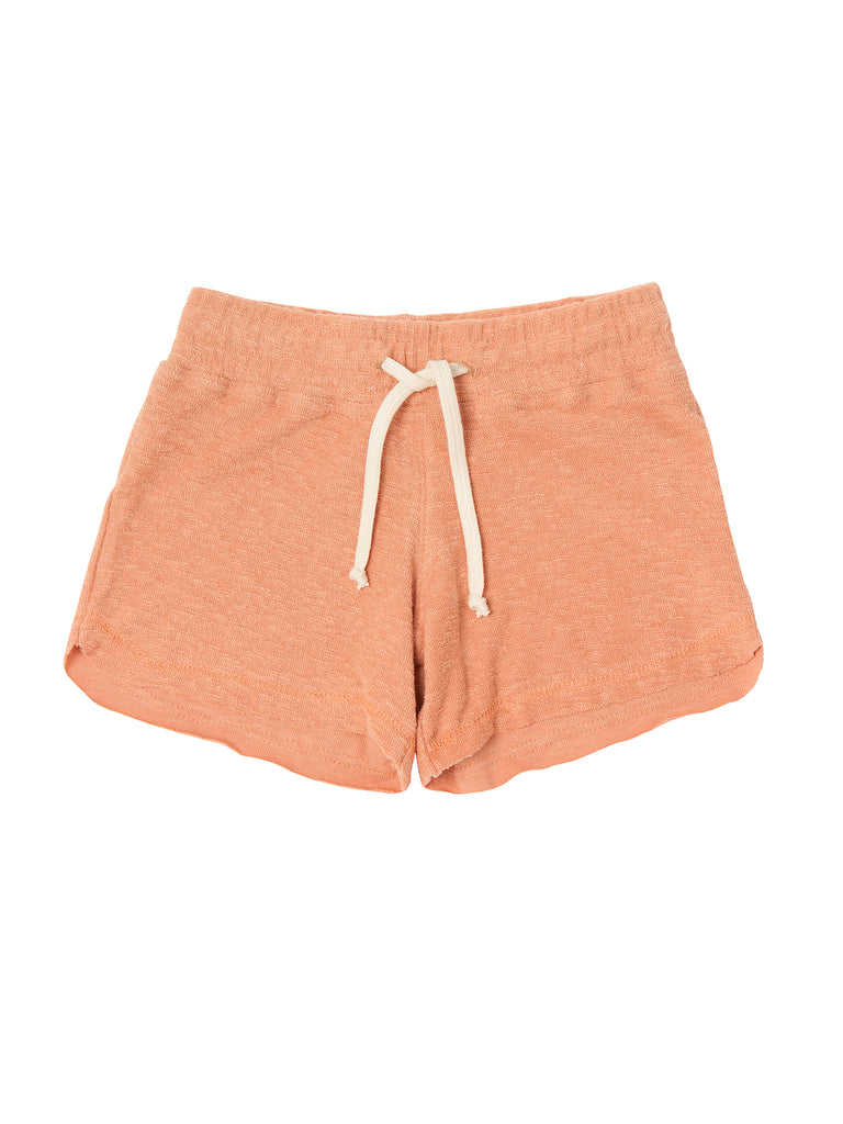Girl Salmon TerryCloth Cotton Shorts