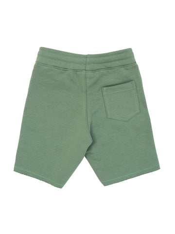 Boy Green Beach Life Cotton Shorts