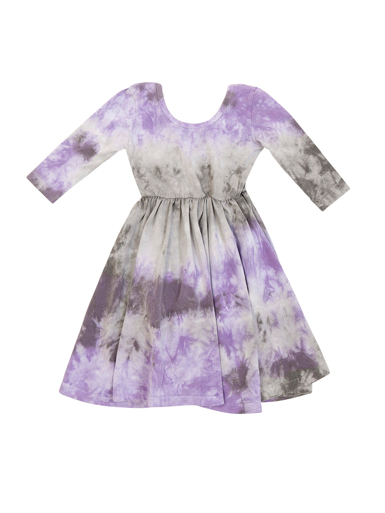 Girl Purple Organic Cotton Tie Dye Dress