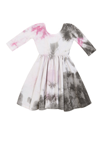 Girl Pink Organic Cotton Tie Dye Dress