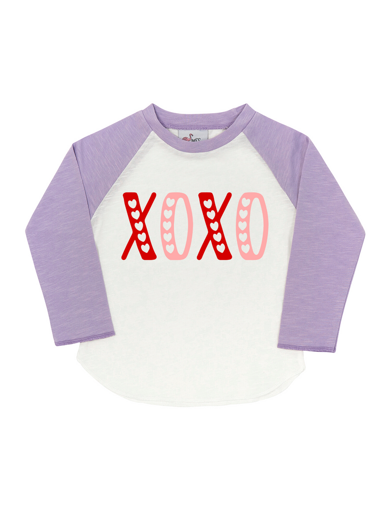 Girl Lilac XOXO Valentines Long Sleeve Shirt