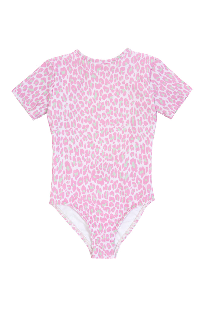 Girl Pink Leopard Smashing Swimsuit