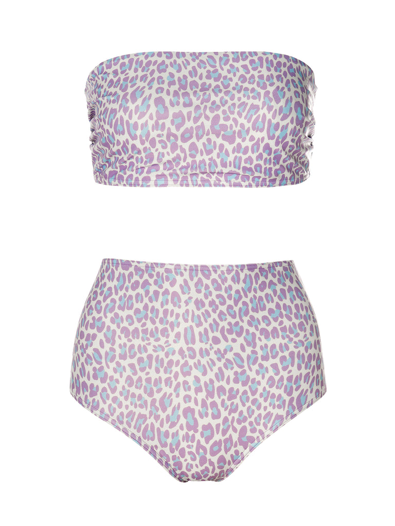 Women Purple Leopard Bikini